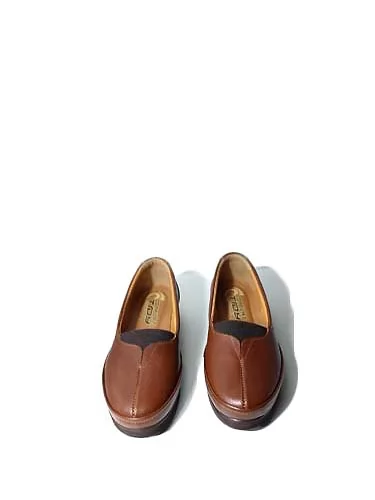 Mocassin Femme confort C01 tabac Cuir miniature